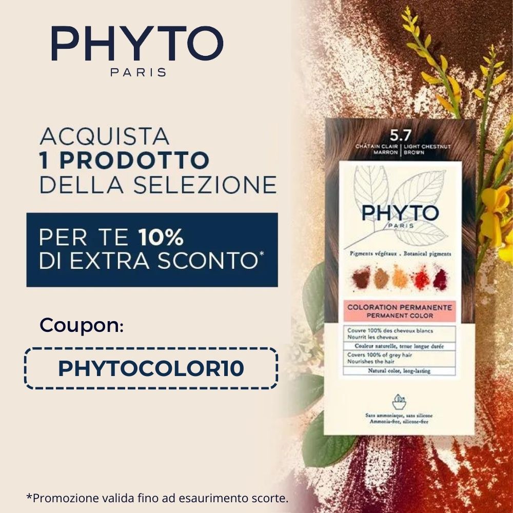 banner promozionale phytocolor 10% extrasconto con il codice coupon! mobile