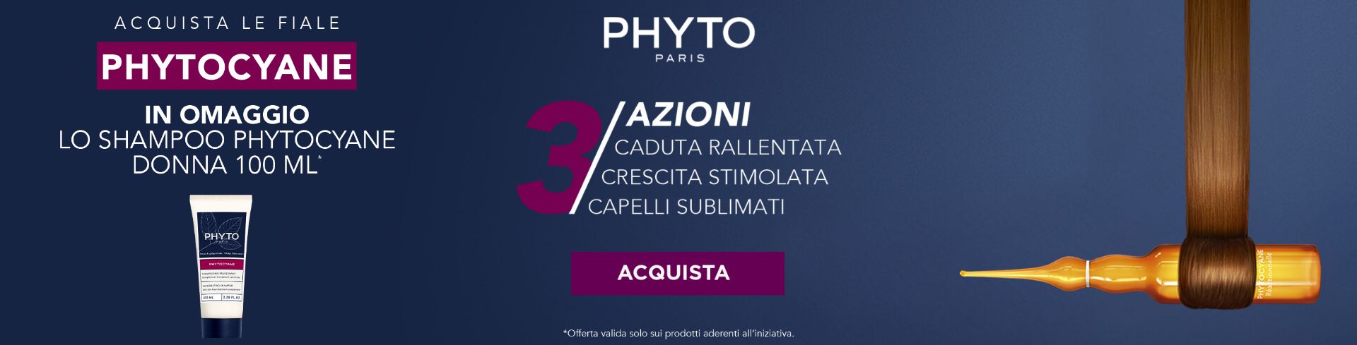 banner promozionale Phyto phytocyane shampoo 100ml omaggio desktop