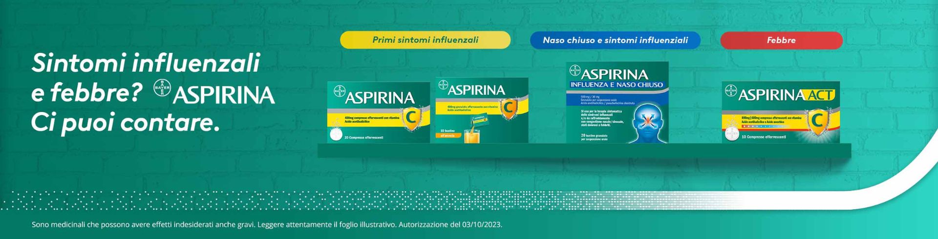 Sintomi influenzali e febbre? Aspirina, ci puoi contare.