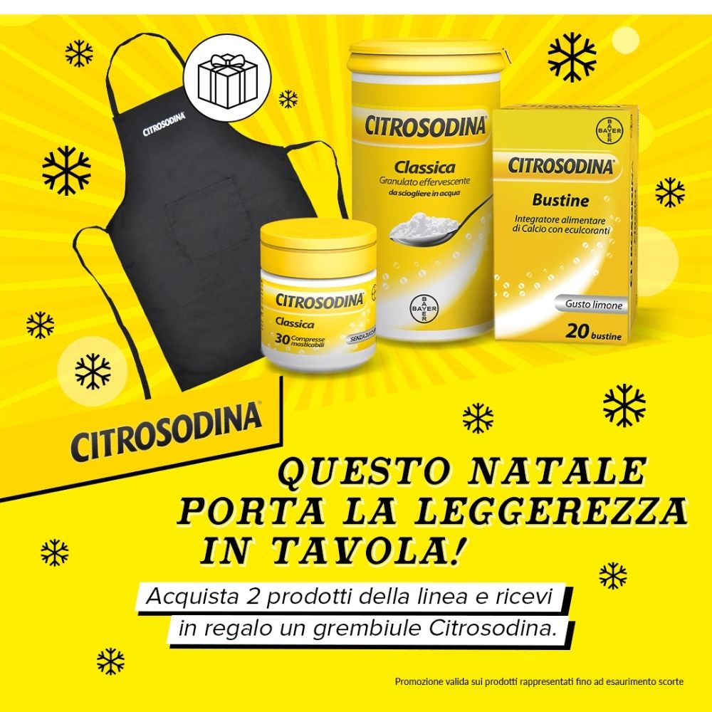 Acquista 2 prodotti Citrosodina, ricevi in omaggio il grembiule!