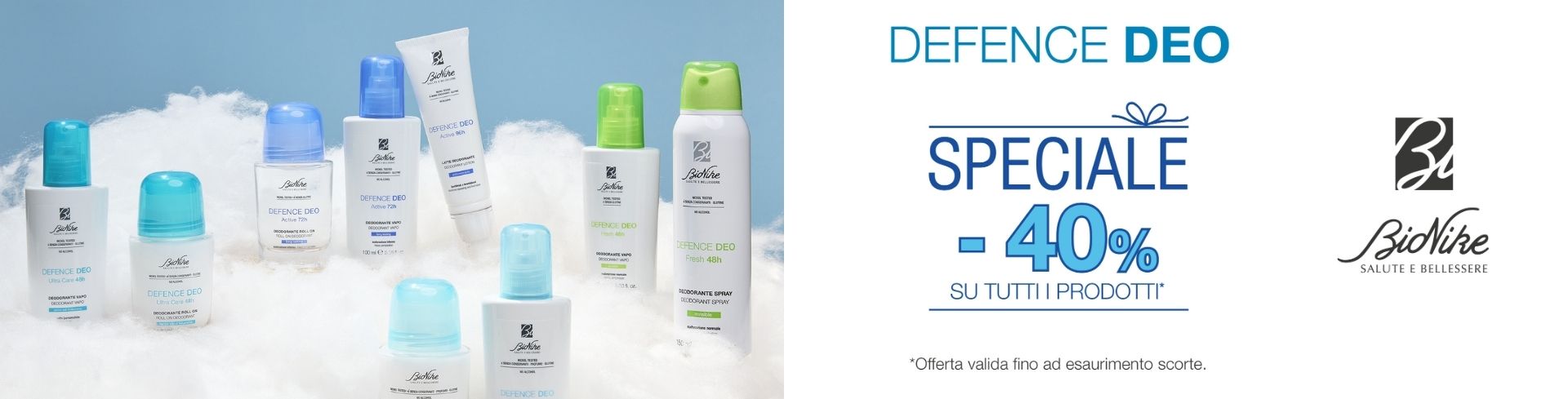 Bionike Defence DEO: -40% su tutti i deodorantdeodorantii Bionike!