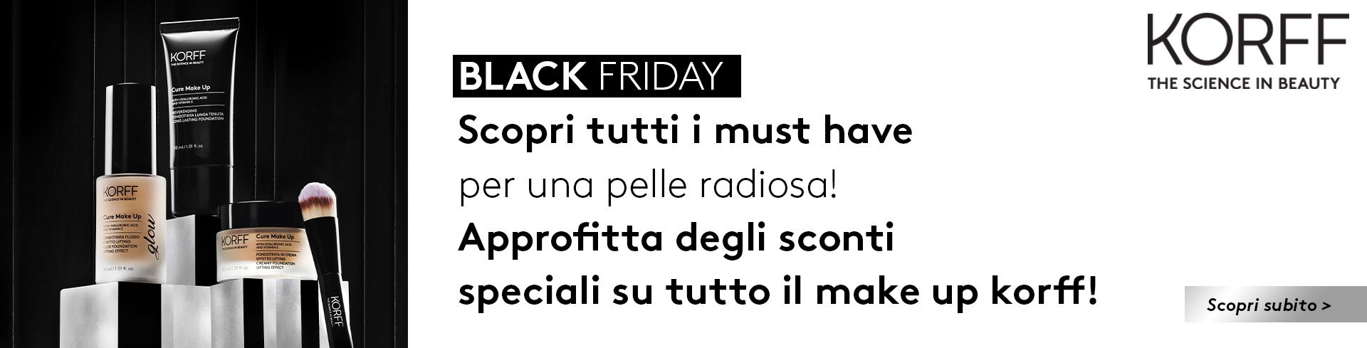 Korff Make-Up: Sconti speciali per il Black Friday su tutto il makeup!