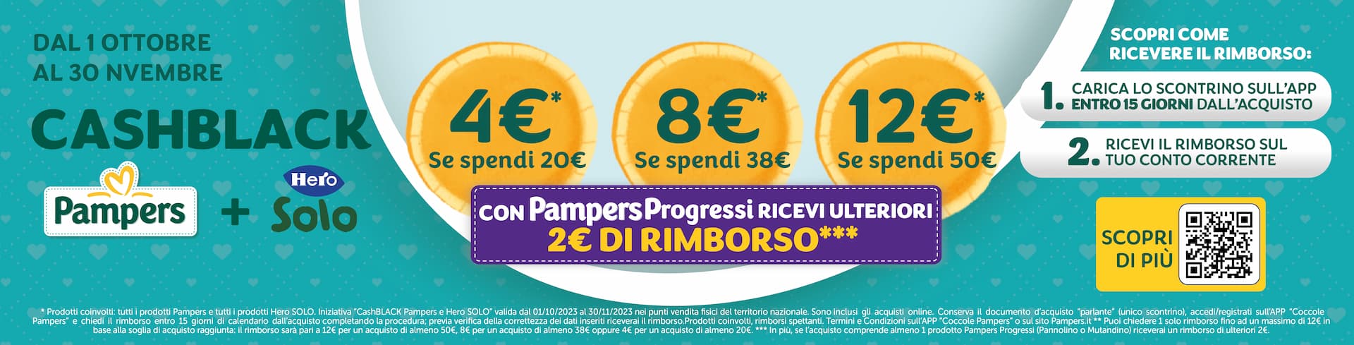 Pampers CashBlack: Fino a 14€ di cashback se acquisti prodotti Pampers o Hero Solo!