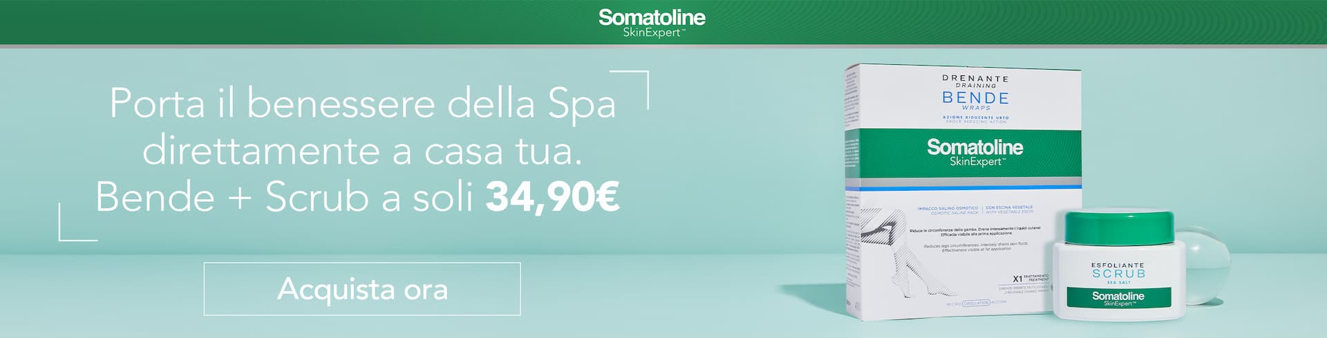Promo Somatoline: Acquista Bende + Scrub a soli 34,90€!