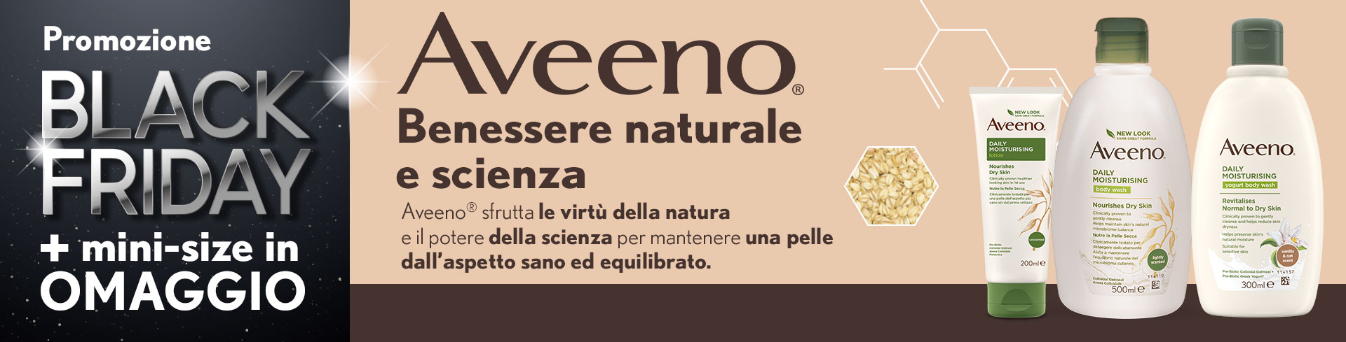 banner promozionale Aveeno mini-taglie desktop
