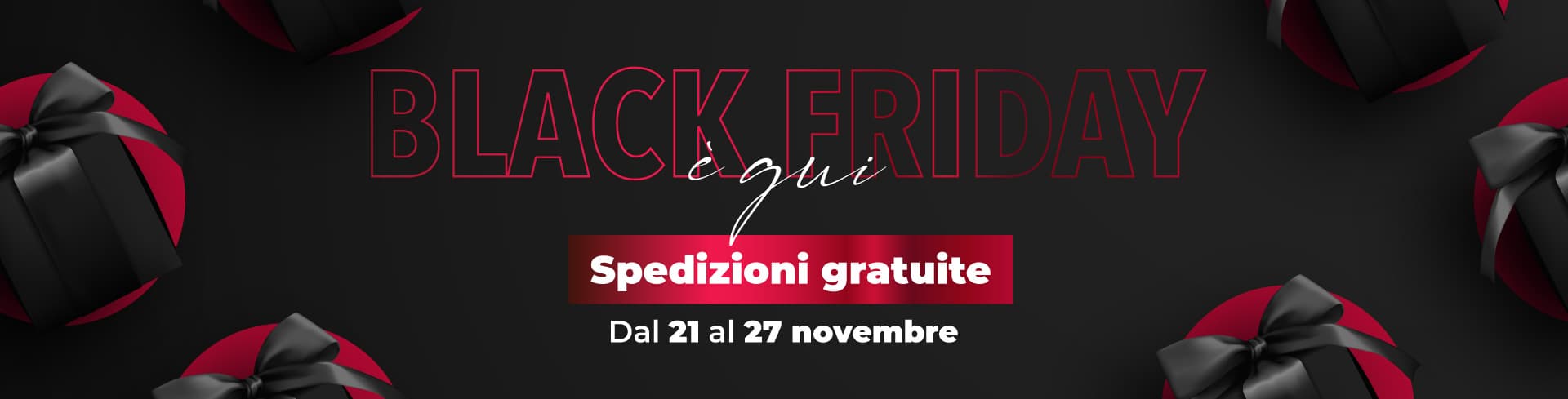 banner promozionale Black Friday desktop
