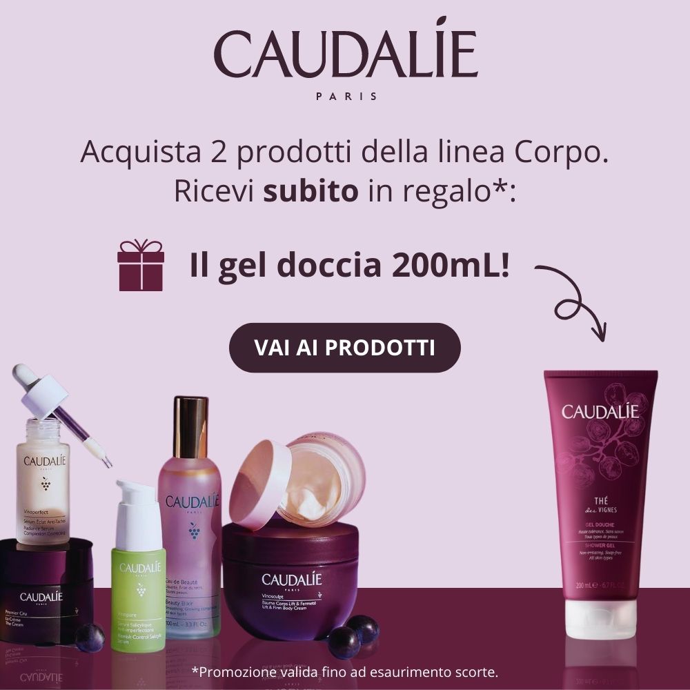 Caudalie Vinotherapist e Vinosculpt: acquista 2 prodotti e ricevi il gel doccia in regalo!