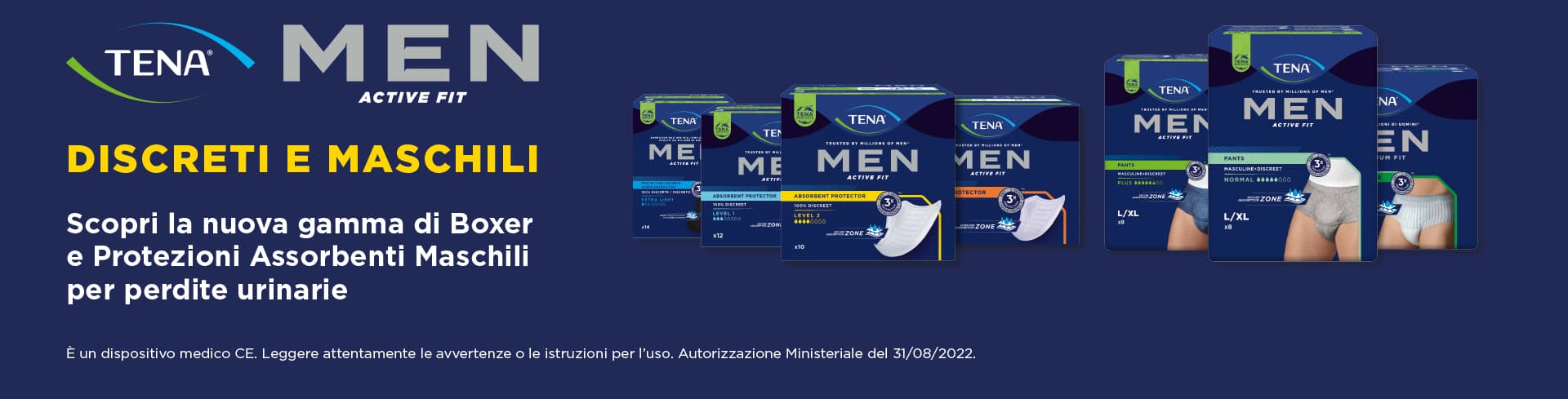 banner promozionale TENA Men desktop
