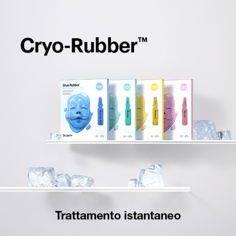 Banner Dr Jart+ Cryo Rubber: Rinforza la barriera cutanea