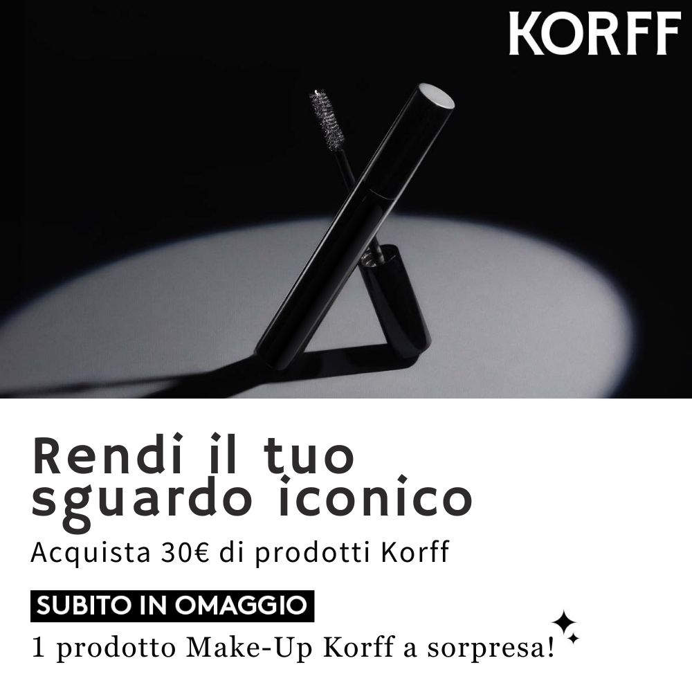 Korff Make Up a sorpresa: acquista 30€ di prodotti Korff e ricevi in omaggio il Make Up a sorpresa!  