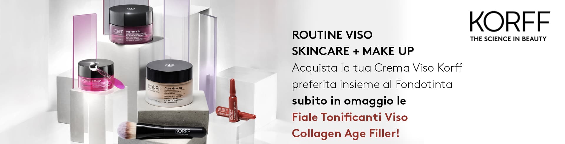 banner promozionale Korff Fiale Tonificanti Viso Collagen Age Filler omaggio desktop