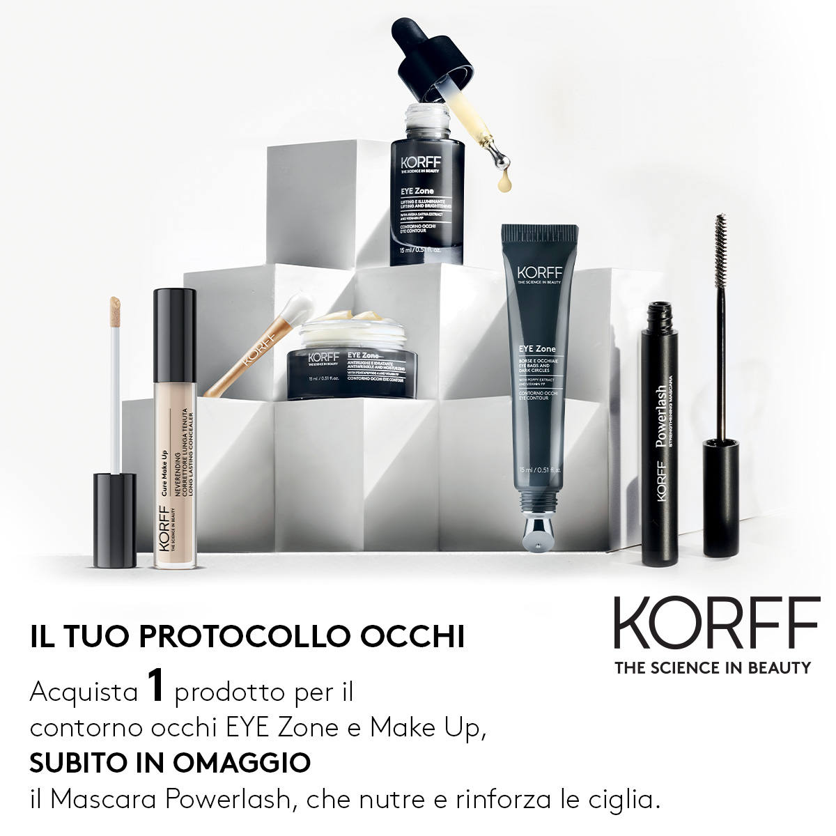banner promozionale korff protocollo occhi: mascara in omaggio mobile