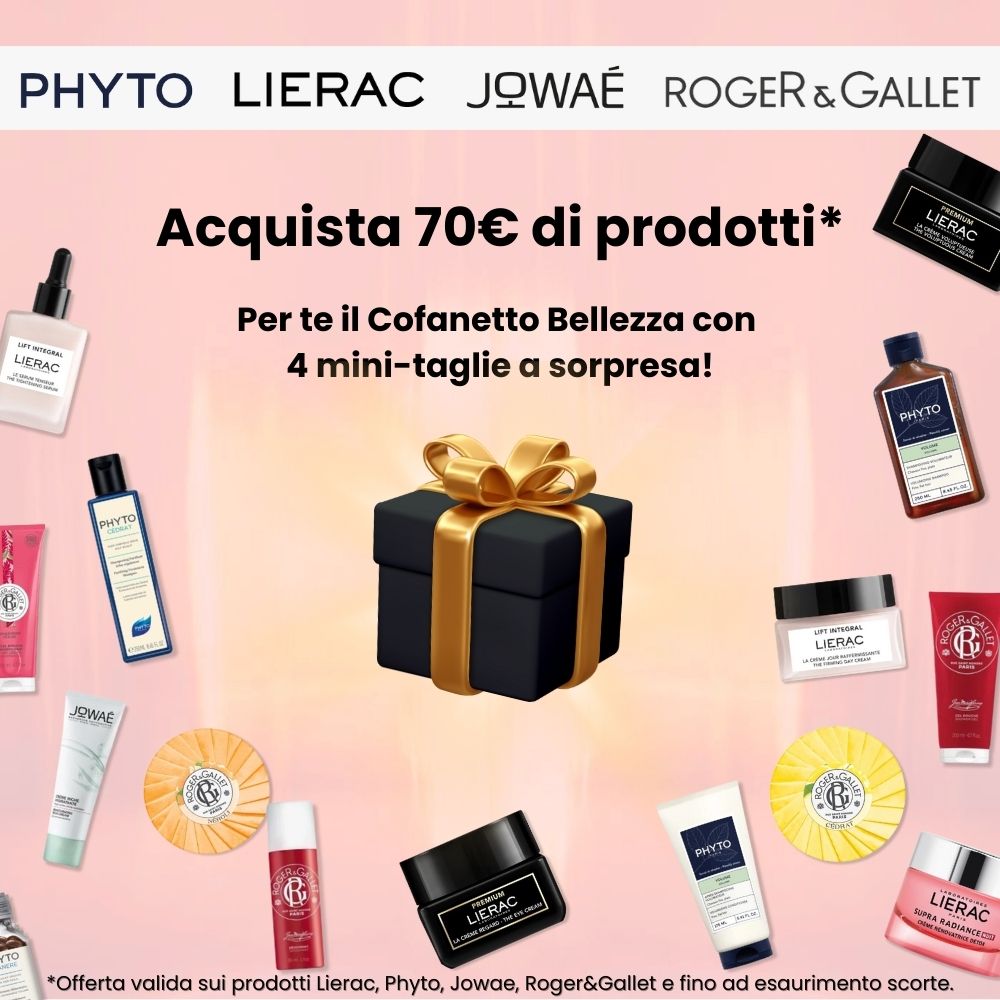 Promo Cofanetto bellezza: Ricevilo in regalo all'acquisto di 70€ di prodotti tra Lierac, Phyto, Roger&Gallet e Jowae!