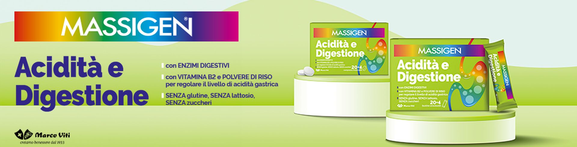 banner promozionale Massigen per acidità e digestione desktop