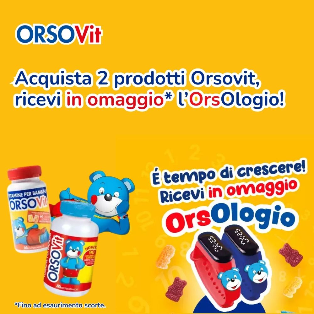 Acquista 2 prodotti Orsovit e ricevi in regalo l'OrsOlogio!