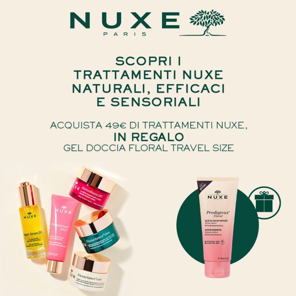 Nuxe: acquista 49€ di prodotti, ridcevi in regalo il gel doccia floral travel size 100ml!