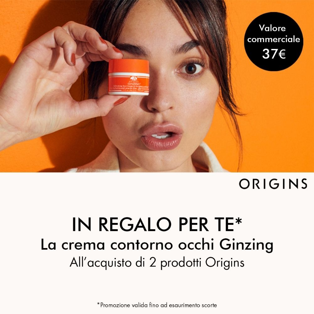 Origins: Acquista 2 prodotti Origins e ricevi subito in regalo* la crema contorno occhi Ginzing!