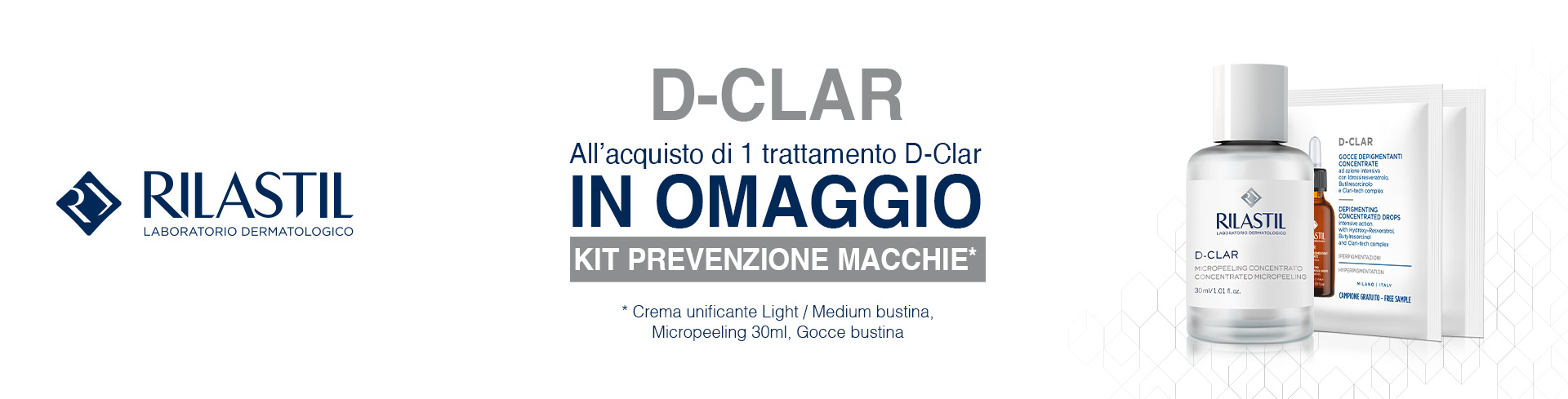 banner promozionale Rilastil D-Clar trattamento prevenzione macchie  desktop
