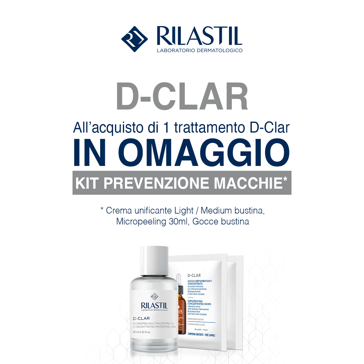 banner promozionale Rilastil D-Clar trattamento prevenzione macchie mobile