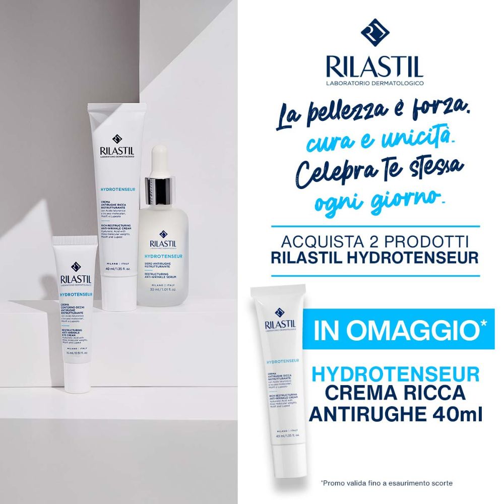 Acquista 2 prodotti Rilastil Hydrotenseur e ricevi in regalo la crema ricca antirughe 40ml Rilastil hydrotenseur