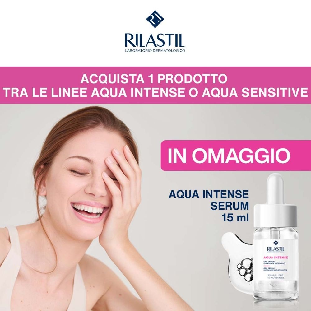 Rilastil: Acquista 1 prodotto tra le linee Aqua Intense o Aqua Sensitive e ricevi in omaggio Aqua Intense Serum 15ml