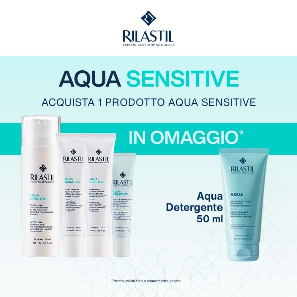 Rilastil: Acquista 1 prodotto della linea Aqua Sensitive e ricevi in omaggio Aqua Detergente 50ml!