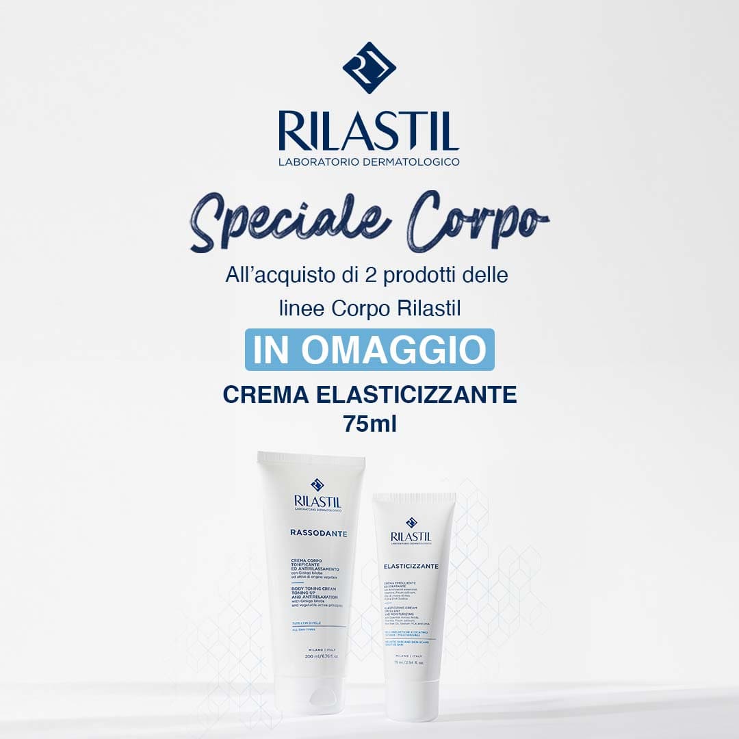 Acquista 2 prodotti delle linee Corpo Rilastil, ricevi in omaggio la crema elasticizzante 75ml!