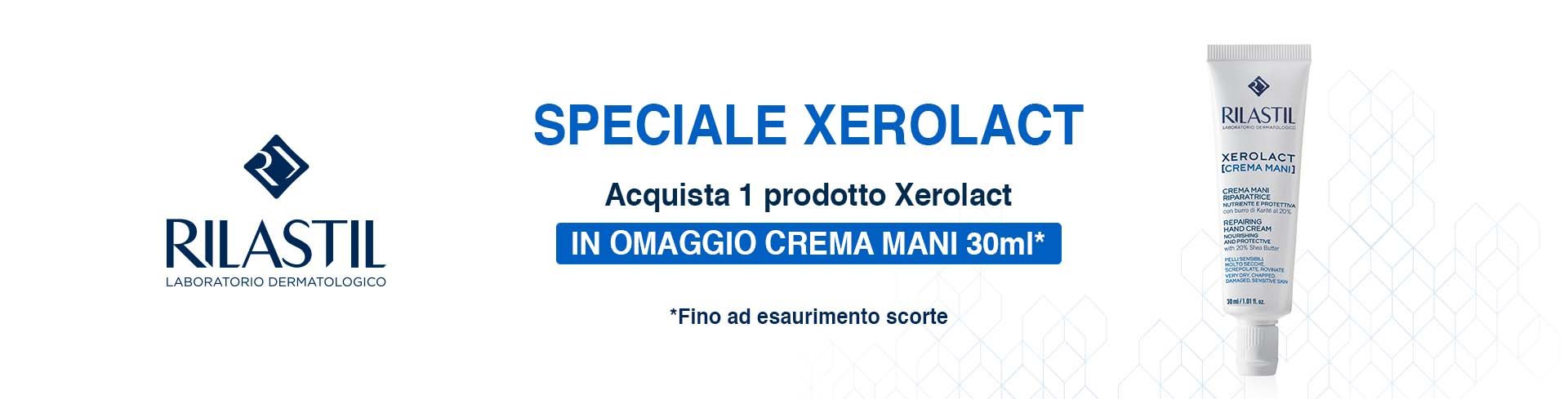 Acquista 1 prodotto della linea Rilastil Xerolact, ricevi subito in regalo* la Crema Mani Xerolact 30ml!