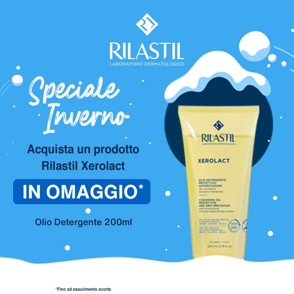 Acquista 1 prodotto della linea Rilastil Xerolact, ricevi subito in regalo l'Olio Detergente Xerolact 200ml!