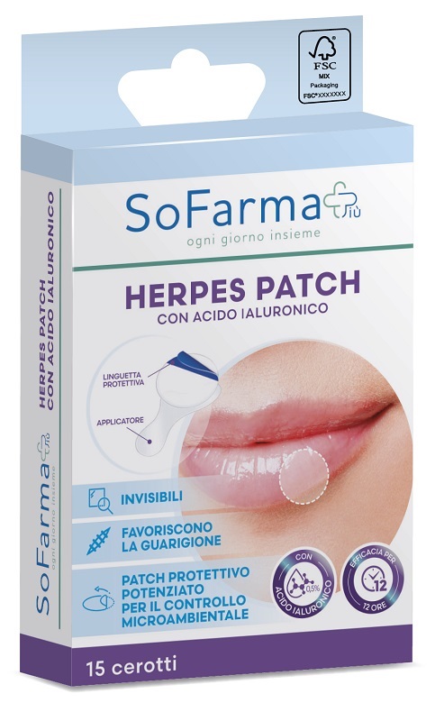 Sofarmapiù Herpes Patch Con Acido Ialuronico 15 Pezzi