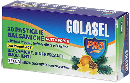 Golasel Pro Pastiglie Balsamiche Gusto Forte 20 Pezzi