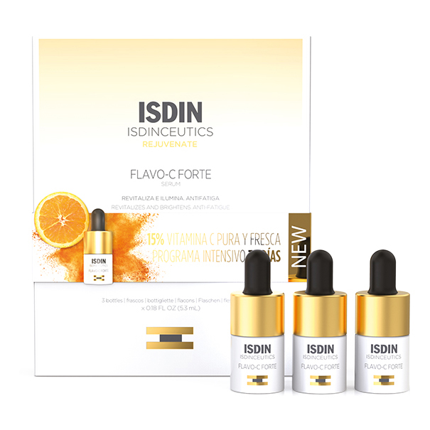 Isdin Isdinceutics Flavo-C Forte - Siero Con Il 15% Di Vitamina C Pura E Fresca 3 Flaconi